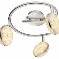 Luminaires Globo Lighting Éclairage Led|Plafonnier Globo LAILA LED Nickel mat, 3 lumières