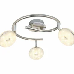 Luminaires Globo Lighting Éclairage Led|Plafonnier Globo LAILA LED Nickel mat, 3 lumières