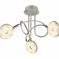 Luminaires Globo Lighting Éclairage Led|Plafonnier Globo LAILA LED Nickel mat, 3 lumières