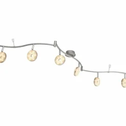 Luminaires Globo Lighting Éclairage Led|Plafonnier Globo LAILA LED Nickel mat, 6 lumières