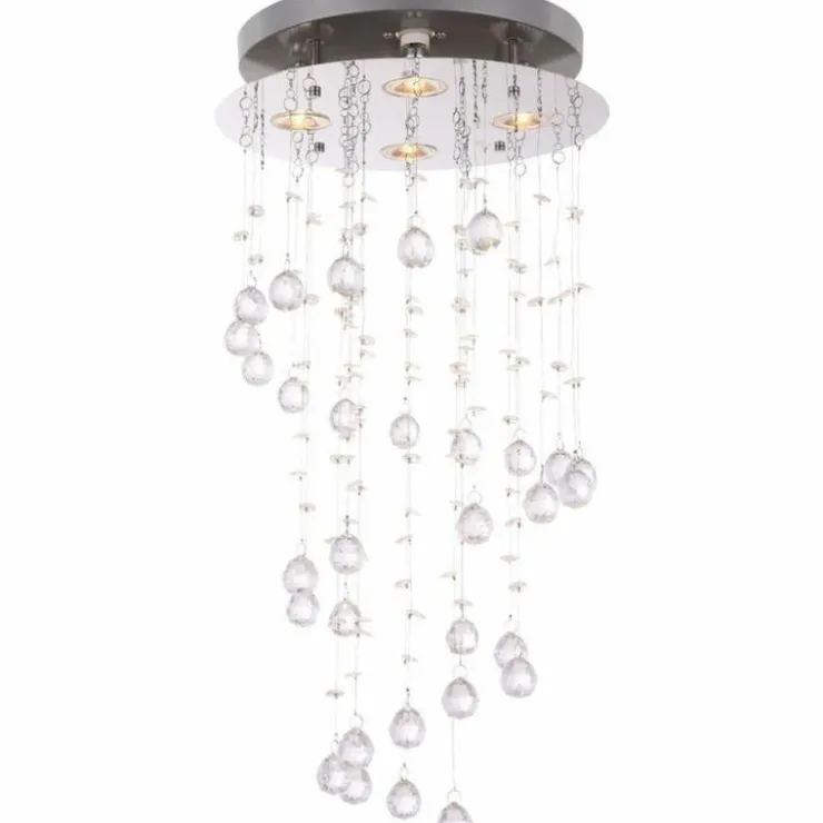 Luminaires Globo Lighting Éclairage Led|Plafonnier Globo LED Chrome, Clair, 4 lumières
