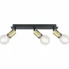 Luminaires Globo Lighting Spots Et Projecteurs|Plafonnier Globo LILIANA Vieux laiton, Noir, 3 lumières