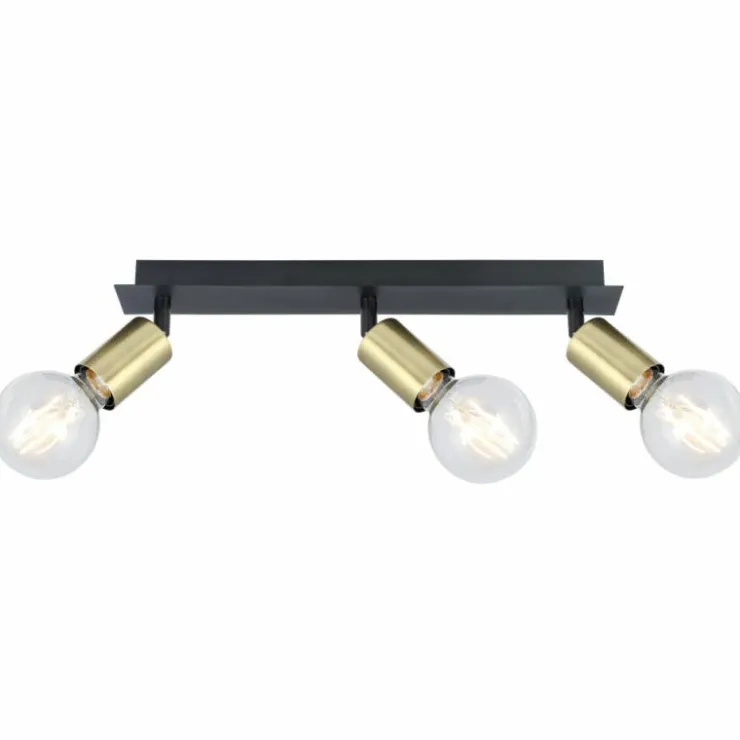 Luminaires Globo Lighting Spots Et Projecteurs|Plafonnier Globo LILIANA Vieux laiton, Noir, 3 lumières