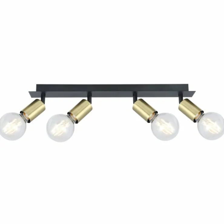 Luminaires Globo Lighting Spots Et Projecteurs|Plafonnier Globo LILIANA Vieux laiton, Noir, 4 lumières