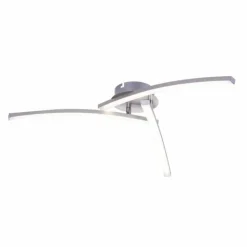 Luminaires Globo Lighting Éclairage Led|Plafonnier Globo LONG LED Nickel mat, 1 lumière