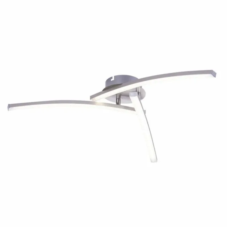 Luminaires Globo Lighting Éclairage Led|Plafonnier Globo LONG LED Nickel mat, 1 lumière