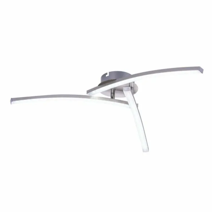 Luminaires Globo Lighting Éclairage Led|Plafonnier Globo LONG LED Nickel mat, 1 lumière