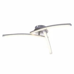 Luminaires Globo Lighting Éclairage Led|Plafonnier Globo LONG LED Nickel mat, 1 lumière