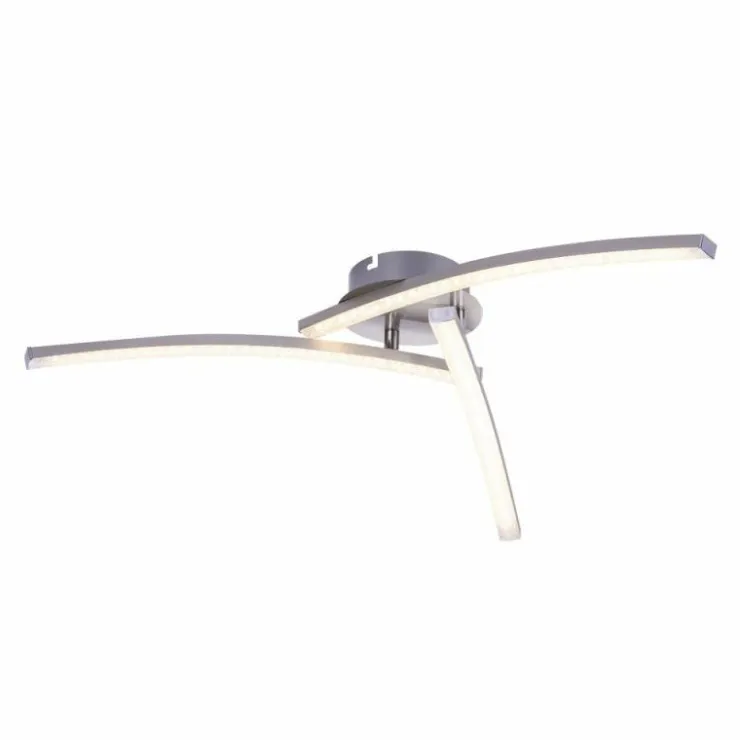 Luminaires Globo Lighting Éclairage Led|Plafonnier Globo LONG LED Nickel mat, 1 lumière