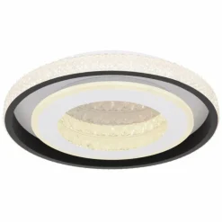 Luminaires Globo Lighting Éclairage Led|Plafonnier Globo LUCKY LED Noir, Blanc, 1 lumière, Télécommandes