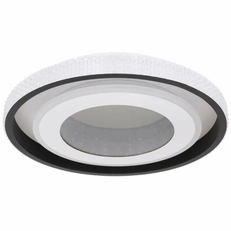 Luminaires Globo Lighting Éclairage Led|Plafonnier Globo LUCKY LED Noir, Blanc, 1 lumière, Télécommandes
