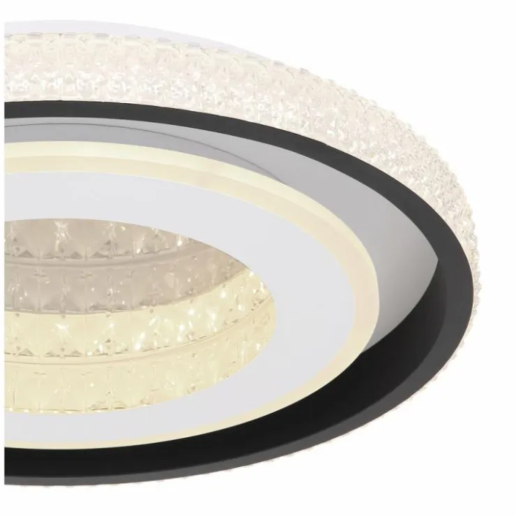 Luminaires Globo Lighting Éclairage Led|Plafonnier Globo LUCKY LED Noir, Blanc, 1 lumière, Télécommandes