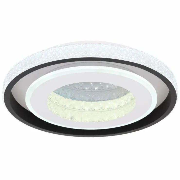 Luminaires Globo Lighting Éclairage Led|Plafonnier Globo LUCKY LED Noir, Blanc, 1 lumière, Télécommandes