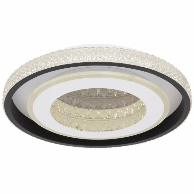 Luminaires Globo Lighting Éclairage Led|Plafonnier Globo LUCKY LED Noir, Blanc, 1 lumière, Télécommandes
