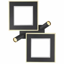 Luminaires Globo Lighting Éclairage Led|Plafonnier Globo MARIAN LED Noir, 1 lumière, Télécommandes, Changeur de couleurs