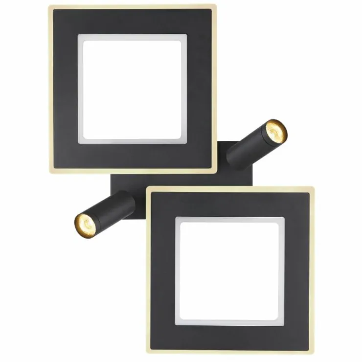 Luminaires Globo Lighting Éclairage Led|Plafonnier Globo MARIAN LED Noir, 1 lumière, Télécommandes, Changeur de couleurs