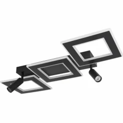 Luminaires Globo Lighting Éclairage Led|Plafonnier Globo MARIAN LED Noir, 1 lumière, Télécommandes, Changeur de couleurs
