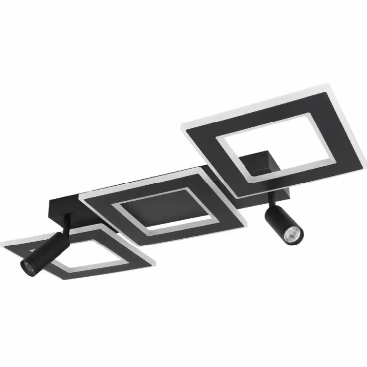 Luminaires Globo Lighting Éclairage Led|Plafonnier Globo MARIAN LED Noir, 1 lumière, Télécommandes, Changeur de couleurs