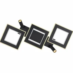 Luminaires Globo Lighting Éclairage Led|Plafonnier Globo MARIAN LED Noir, 1 lumière, Télécommandes, Changeur de couleurs
