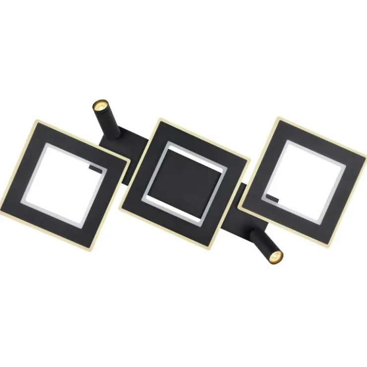 Luminaires Globo Lighting Éclairage Led|Plafonnier Globo MARIAN LED Noir, 1 lumière, Télécommandes, Changeur de couleurs
