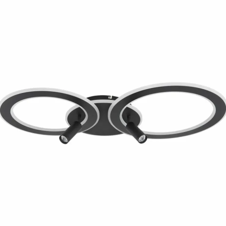 Luminaires Globo Lighting Éclairage Led|Plafonnier Globo MARIAN LED Noir, 1 lumière, Télécommandes, Changeur de couleurs
