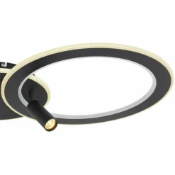 Luminaires Globo Lighting Éclairage Led|Plafonnier Globo MARIAN LED Noir, 1 lumière, Télécommandes, Changeur de couleurs