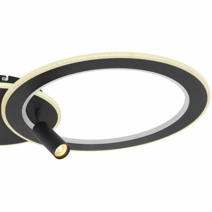Luminaires Globo Lighting Éclairage Led|Plafonnier Globo MARIAN LED Noir, 1 lumière, Télécommandes, Changeur de couleurs