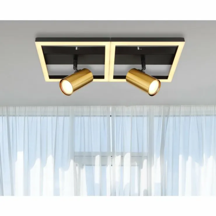 Luminaires Globo Lighting Éclairage Led|Plafonnier Globo MARRIE LED Laiton, Noir, 1 lumière