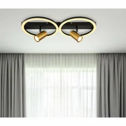 Luminaires Globo Lighting Éclairage Led|Plafonnier Globo MARRIE LED Laiton, Noir, 1 lumière
