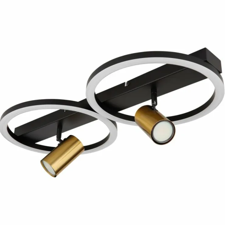 Luminaires Globo Lighting Éclairage Led|Plafonnier Globo MARRIE LED Laiton, Noir, 1 lumière