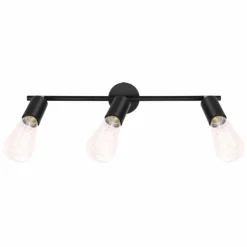Luminaires Globo Lighting Spots Et Projecteurs|Plafonnier Globo MARTHA Noir, 3 lumières