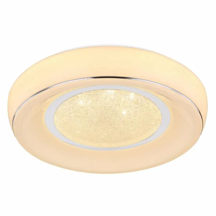 Luminaires Globo Lighting Éclairage Led|Plafonnier Globo MICKEY LED Blanc, 1 lumière, Télécommandes