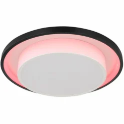 Luminaires Globo Lighting Éclairage Led|Plafonnier Globo MORGAN LED Noir, 1 lumière, Télécommandes
