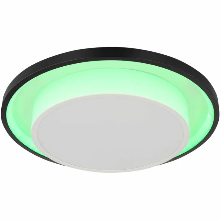 Luminaires Globo Lighting Éclairage Led|Plafonnier Globo MORGAN LED Noir, 1 lumière, Télécommandes