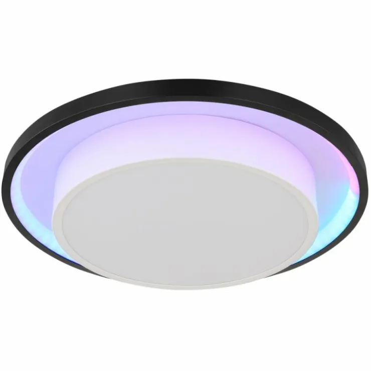 Luminaires Globo Lighting Éclairage Led|Plafonnier Globo MORGAN LED Noir, 1 lumière, Télécommandes