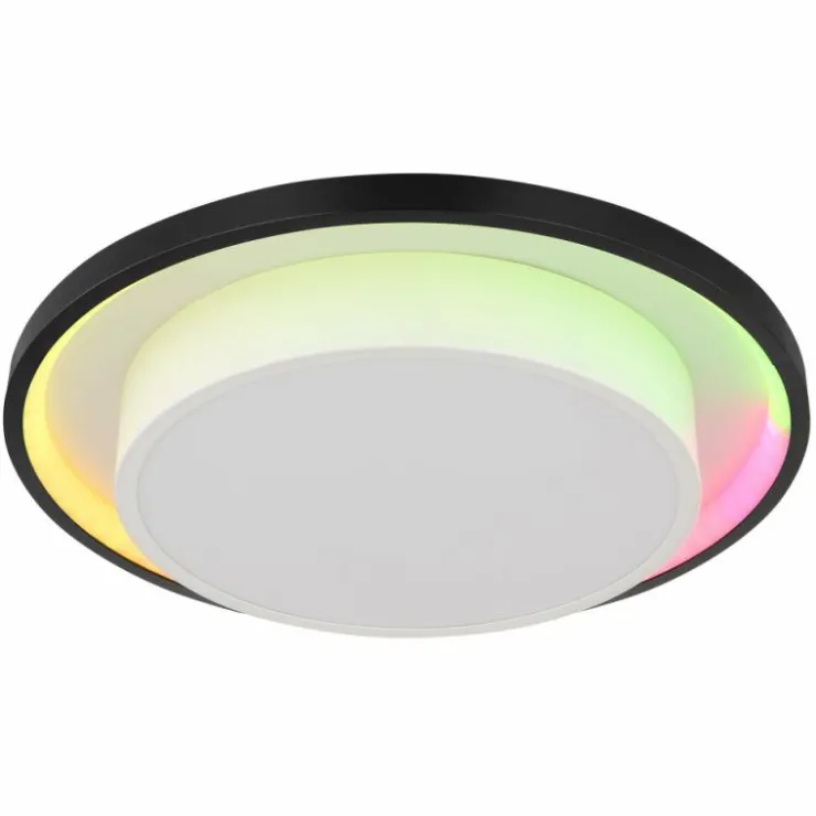 Luminaires Globo Lighting Éclairage Led|Plafonnier Globo MORGAN LED Noir, 1 lumière, Télécommandes
