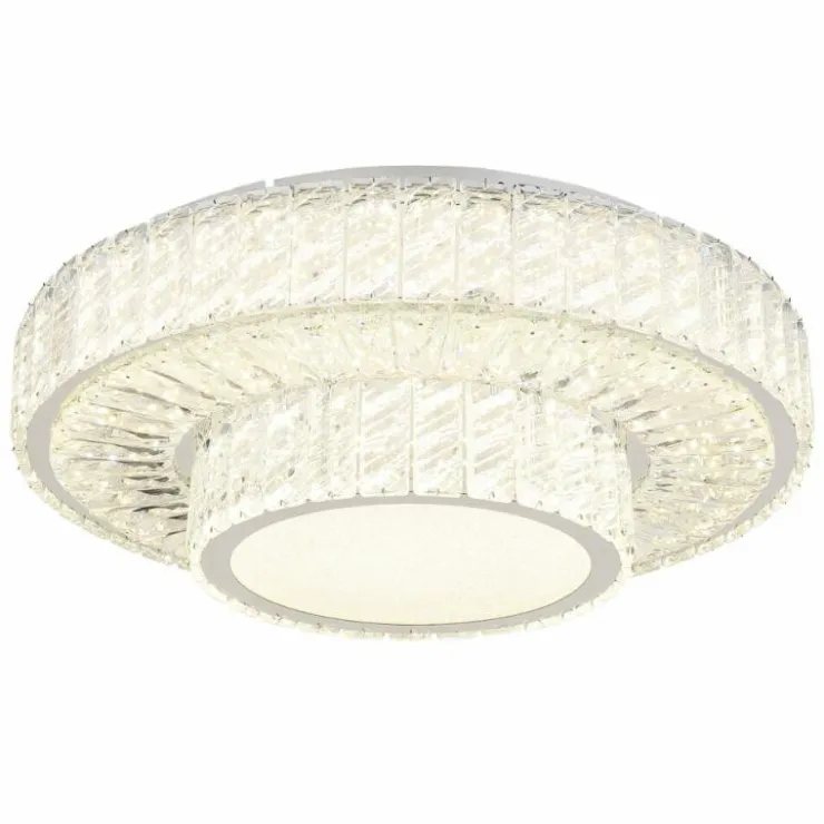 Luminaires Globo Lighting Éclairage Led|Plafonnier Globo MUCKY LED Chrome, 1 lumière, Télécommandes