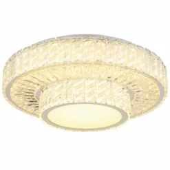 Luminaires Globo Lighting Éclairage Led|Plafonnier Globo MUCKY LED Chrome, 1 lumière, Télécommandes