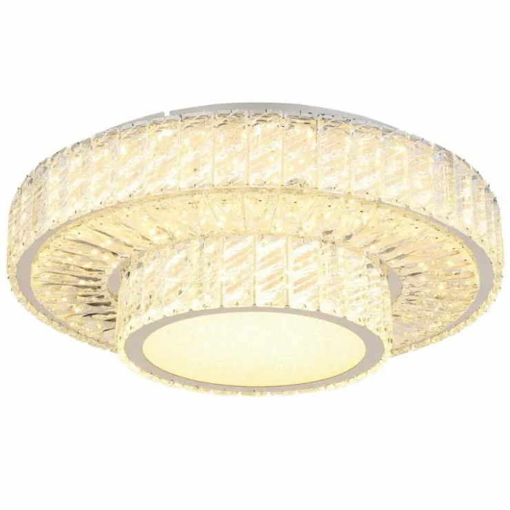 Luminaires Globo Lighting Éclairage Led|Plafonnier Globo MUCKY LED Chrome, 1 lumière, Télécommandes
