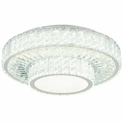 Luminaires Globo Lighting Éclairage Led|Plafonnier Globo MUCKY LED Chrome, 1 lumière, Télécommandes