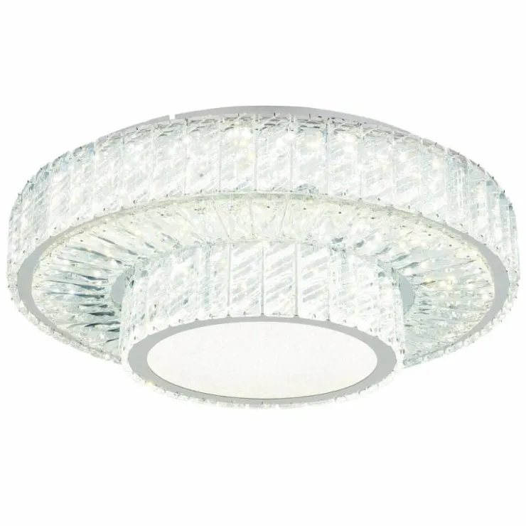 Luminaires Globo Lighting Éclairage Led|Plafonnier Globo MUCKY LED Chrome, 1 lumière, Télécommandes
