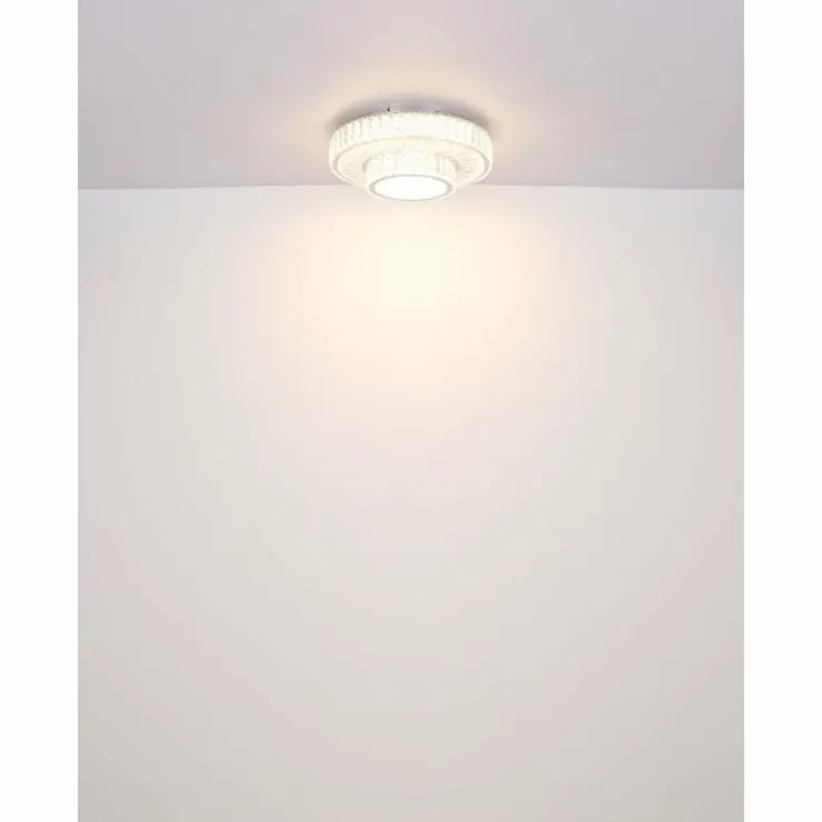 Luminaires Globo Lighting Éclairage Led|Plafonnier Globo MUCKY LED Chrome, 1 lumière, Télécommandes