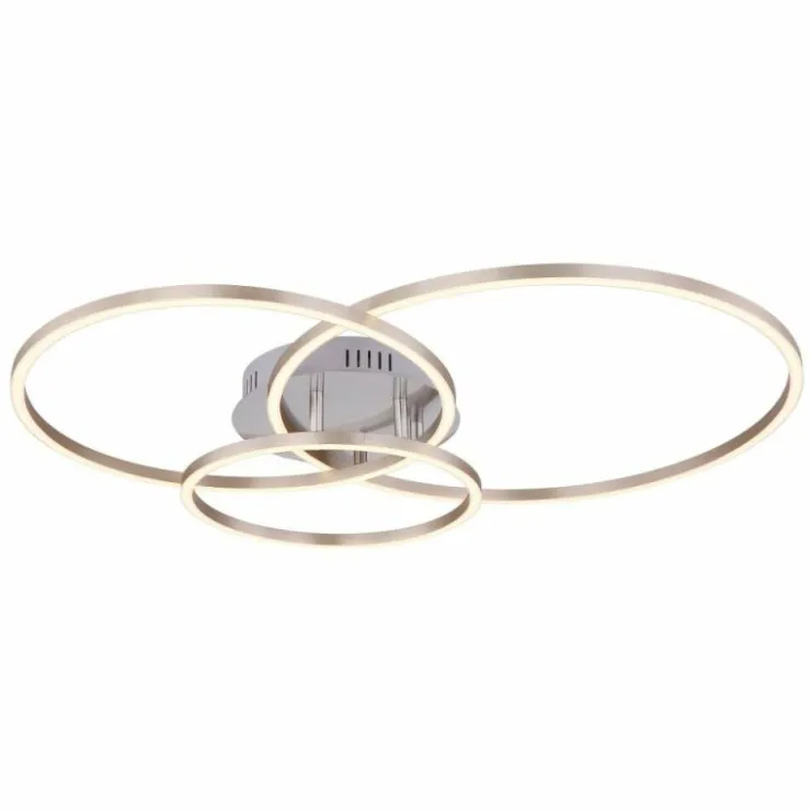 Luminaires Globo Lighting Éclairage Led|Plafonnier Globo MUNNI LED Nickel mat, 1 lumière