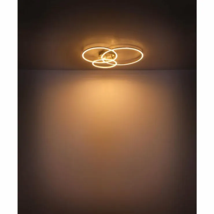 Luminaires Globo Lighting Éclairage Led|Plafonnier Globo MUNNI LED Nickel mat, 1 lumière