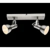 Luminaires Globo Lighting Spots Et Projecteurs|Plafonnier Globo Nickel mat, 2 lumières