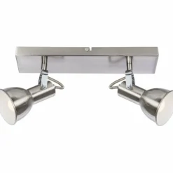 Luminaires Globo Lighting Spots Et Projecteurs|Plafonnier Globo Nickel mat, 2 lumières