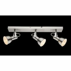 Luminaires Globo Lighting Spots Et Projecteurs|Plafonnier Globo Nickel mat, 3 lumières