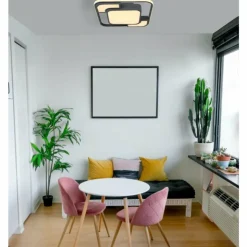 Luminaires Globo Lighting Éclairage Led|Plafonnier Globo NIRRA LED Noir, 1 lumière