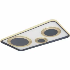 Luminaires Globo Lighting Éclairage Led|Plafonnier Globo NORA LED Noir, 1 lumière, Télécommandes