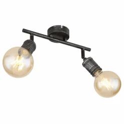 Luminaires Globo Lighting Spots Et Projecteurs|Plafonnier Globo OTTILIE Brun foncé, Nickel mat, 2 lumières